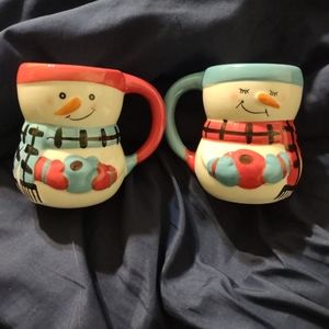 bay island snowman mug Set Of 2